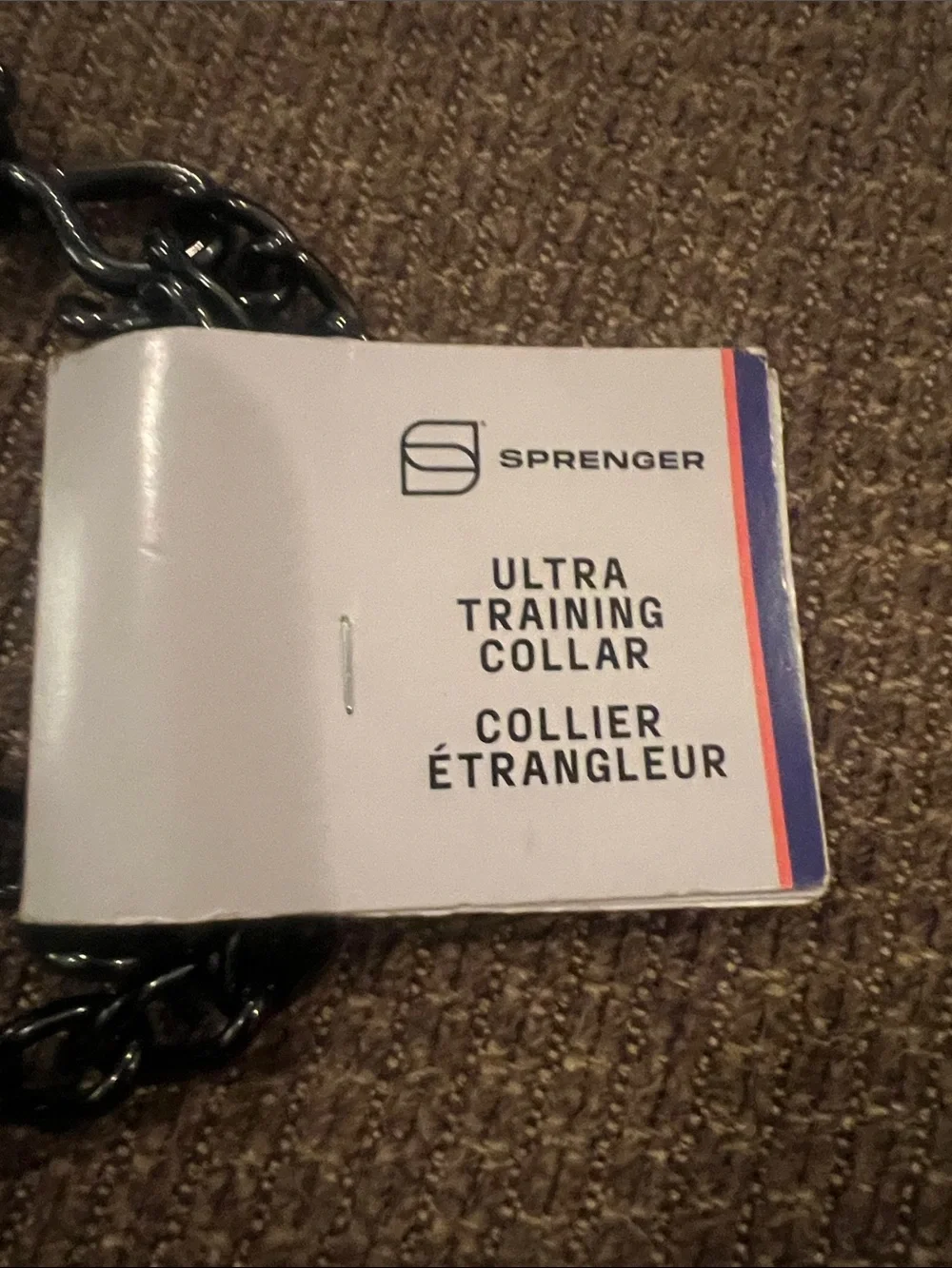 Sprenger Ultra Training Chain Collar in Black 18” neck 3.25 mm